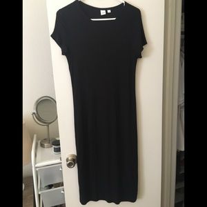 Gap Black Midi T-shirt Dress Size M